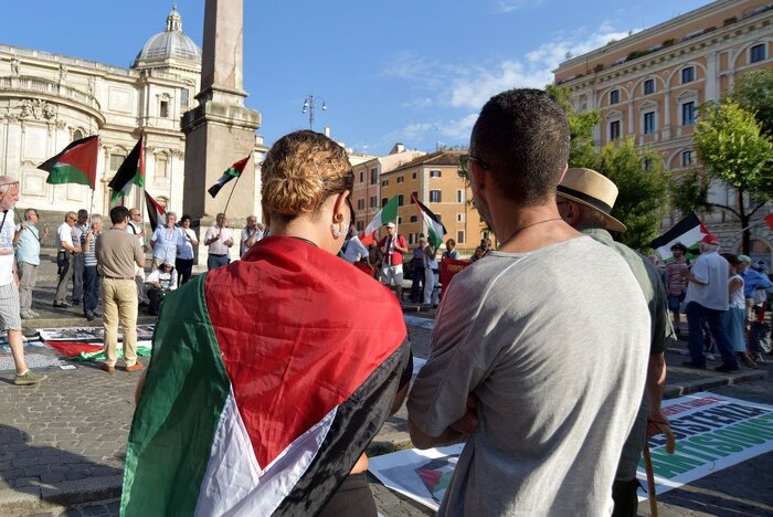 İtalya'da Filistin gösterileri