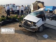 یک کشته و چهار مجروح حاصل تجاوز به چپ راننده پژو در جاده شیراز-مرودشت
