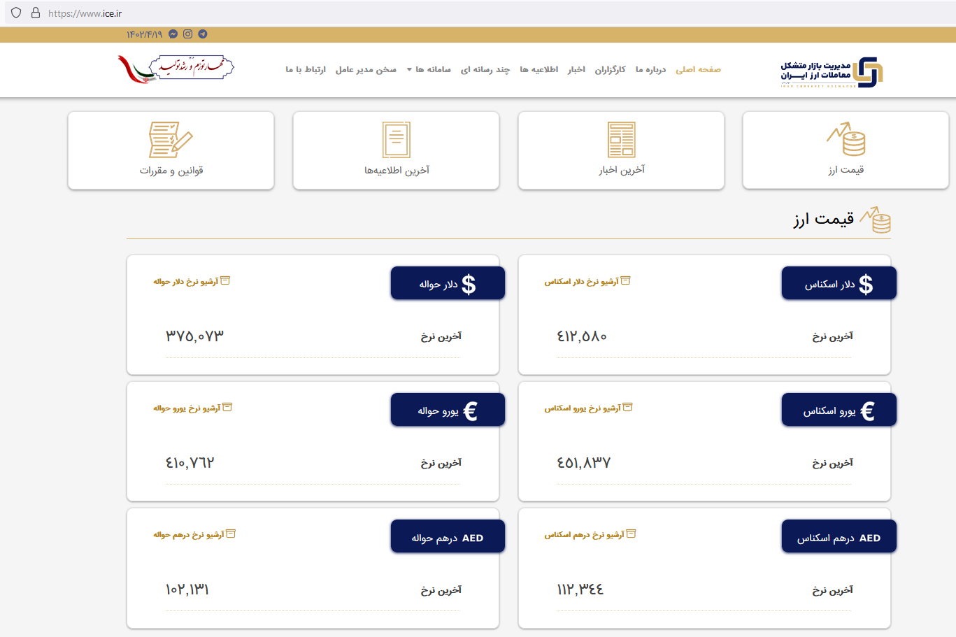 انخفض سعر الدولار في مركز الصرف الثابت واليورو