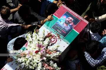 Funérailles de Mahdi Akbarpour Roshan (membre du CGRI tombé en martyr en Syrie)