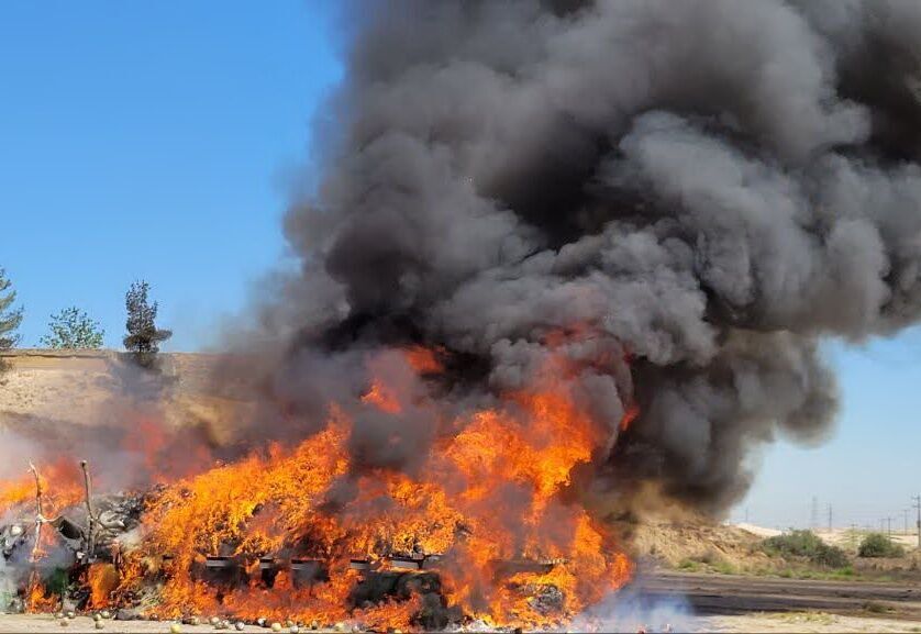 Iran's police burns 20 mt of seized narcotics