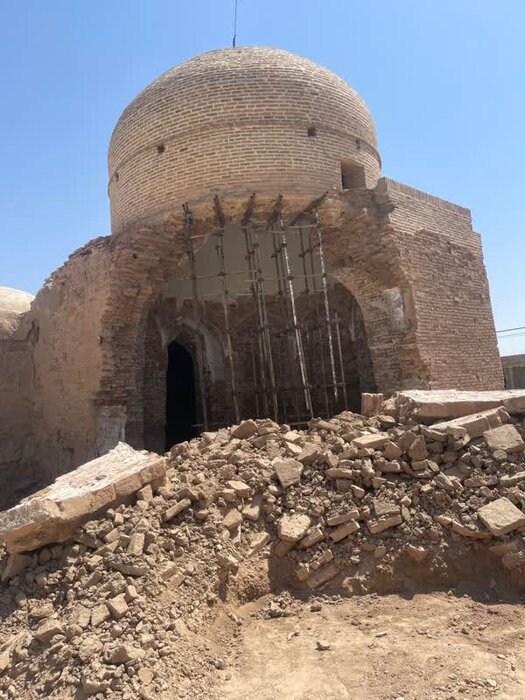 توضیح میراث‌فرهنگی البرز در خصوص ریزش دیواره بنای امامزاده سلیمان(ع)