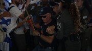 تظاهرات نظامیان صهیونیست مقابل منزل وزیر جنگ رژیم صهیونیستی