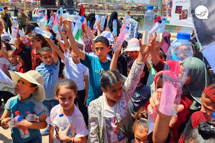 محکومیت محاصره غزه، این بار کودکان فلسطینی دست به کار شدند+ تصویر