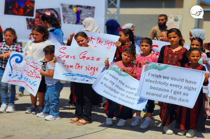 محکومیت محاصره غزه، این بار کودکان فلسطینی دست به کار شدند+ تصویر