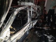خودرو حامل بنزین قاچاق در شهر کرمان منفجر شد+ فیلم