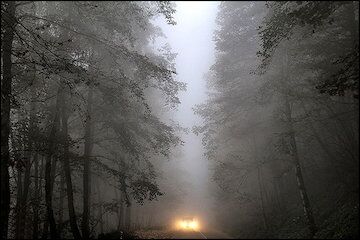 مه‌گرفتگی در محورهای چالوس و فیروزکوه