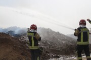 ۲۰ هکتار از مراتع روستای حصار بوکان در آتش سوخت