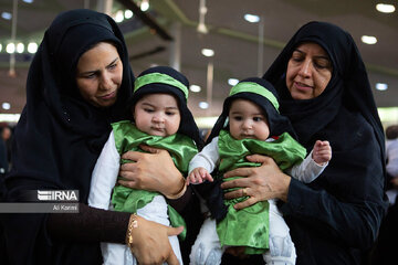 Gathering of mothers with their babies in 3rd day of Moharram