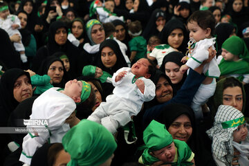 Gathering of mothers with their babies in 3rd day of Moharram