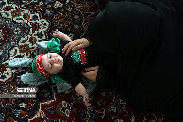 Gathering of mothers with their babies in 3rd day of Moharram