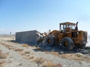 ۶۷ فقره ساخت و ساز غیرمجاز در زمین‌های ملی ملارد تخریب شد