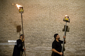 Traditional Dast-e Choobi ritual in Muharram in north Iran