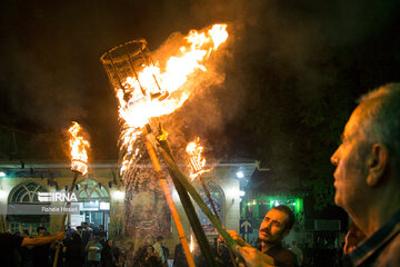 Traditional Dast-e Choobi ritual in Muharram in north Iran