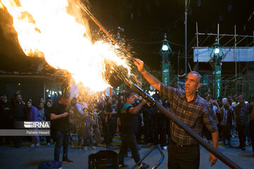 Traditional Dast-e Choobi ritual in Muharram in north Iran