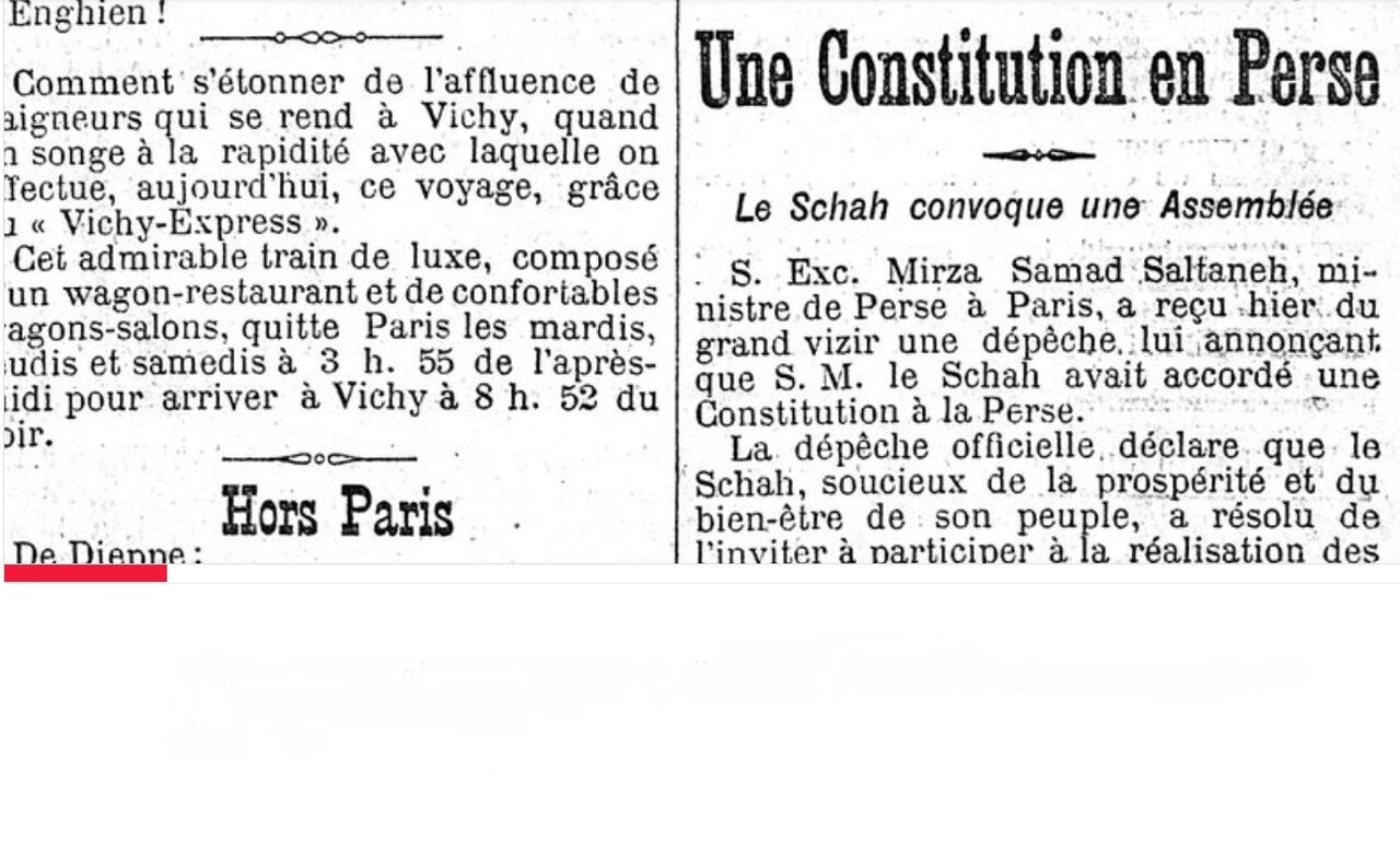 La Révolution constitutionnelle en Iran dans les presses françaises en 1906