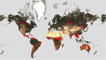 تحلیل فراگیر آتش‌سوزی‌های جهان با اطلس سازمان فضایی اروپا