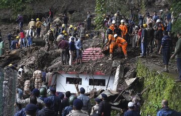 قربانیان بارش‌های شدید در هند به ۵۸ تن افزایش یافت