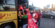 اتوبوس های شرکت واحد تبریز از سه نقطه تماشاگران را به ورزشگاه یادگار امام منتقل می کنند