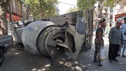 برخورد بونکر حمل سیمان با ۱۱ دستگاه خودرو در شهر گرگان