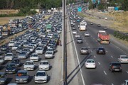 ترافیک سنگین در آزاد راه تهران - کرج - قزوین 