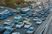 ترافیک سنگین در آزادراه کرج - تهران 