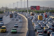 ترافیک سنگین در آزادراه کرج - قزوین 