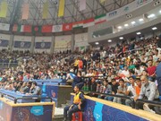 استقبال کم‌نظیر تماشاگران ارومیه‌ای از بازی تیم ملی والیبال ایران