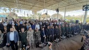 فیلم/آیین آغاز رسمی خدمات رسانی به زائران اربعین از مرز خسروی با حضور استانداران کرمانشاه و دیاله عراق