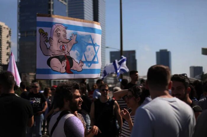 تظاهرات صهیونیستها علیه نتانیاهو به قبرس کشیده شد + فیلم