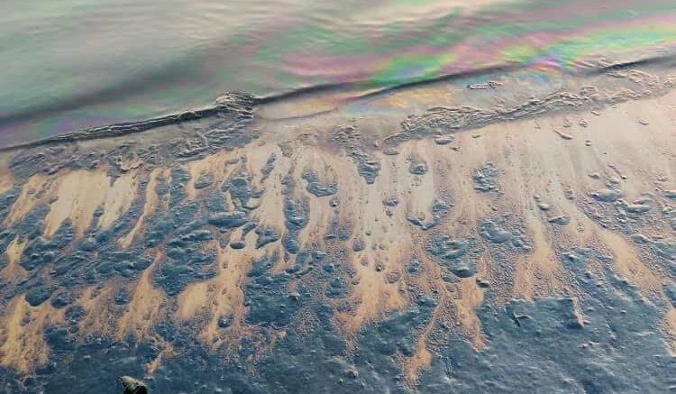 آلودگی ساحل گناوه به مواد نفتی