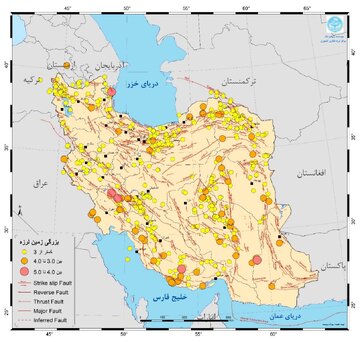 ایران مردادماه بیش از ۵۳۰ بار لرزید