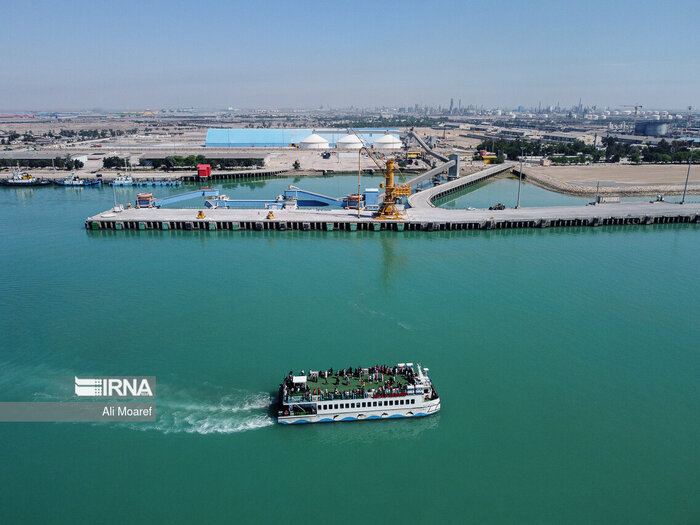 آوای خوش سوت کشتی تفریحی در دریای مازندران با اراده دولت سیزدهم