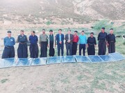 ۱۱ پکیج مولد برق خورشیدی در کوهرنگ چهارمحال و بختیاری توزیع شد