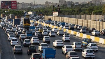 ترافیک سنگین درآزادراه تهران - کرج - قزوین 