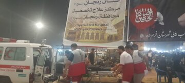 ۳۸۰۰ نفر از زائران اربعین حسینی از خدمات درمانی هلال احمر زنجان استفاده کردند
