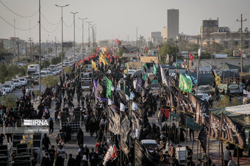 Arbaeen pilgrims in Iraq's Al Diwaniyah