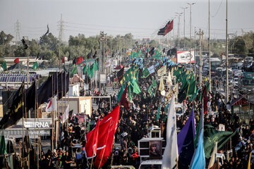 Arbaeen pilgrims in Iraq's Al Diwaniyah