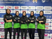 صعود بانوان تنیس روی میز ایران به جمع ۱۰ تیم برتر آسیا