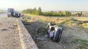 واژگونی خودروی سواری در آزادراه تبریز - زنجان یک فوتی داشت