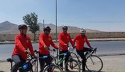 پنج رکاب زن «سفیرهای فرهنگی دروازه کربلا» به کرمانشاه بازگشتند