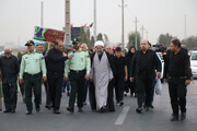 مردم قرچک اربعین را با پیاده‌روی تا حرم عبدالعظیم (ع) عزاداری کردند