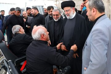 President Raisi in Arbaeen march, Birjand