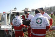 امدادگران هلال احمر، کشاورز حادثه دیده را در ارتفاعات رابُر کرمان نجات دادند