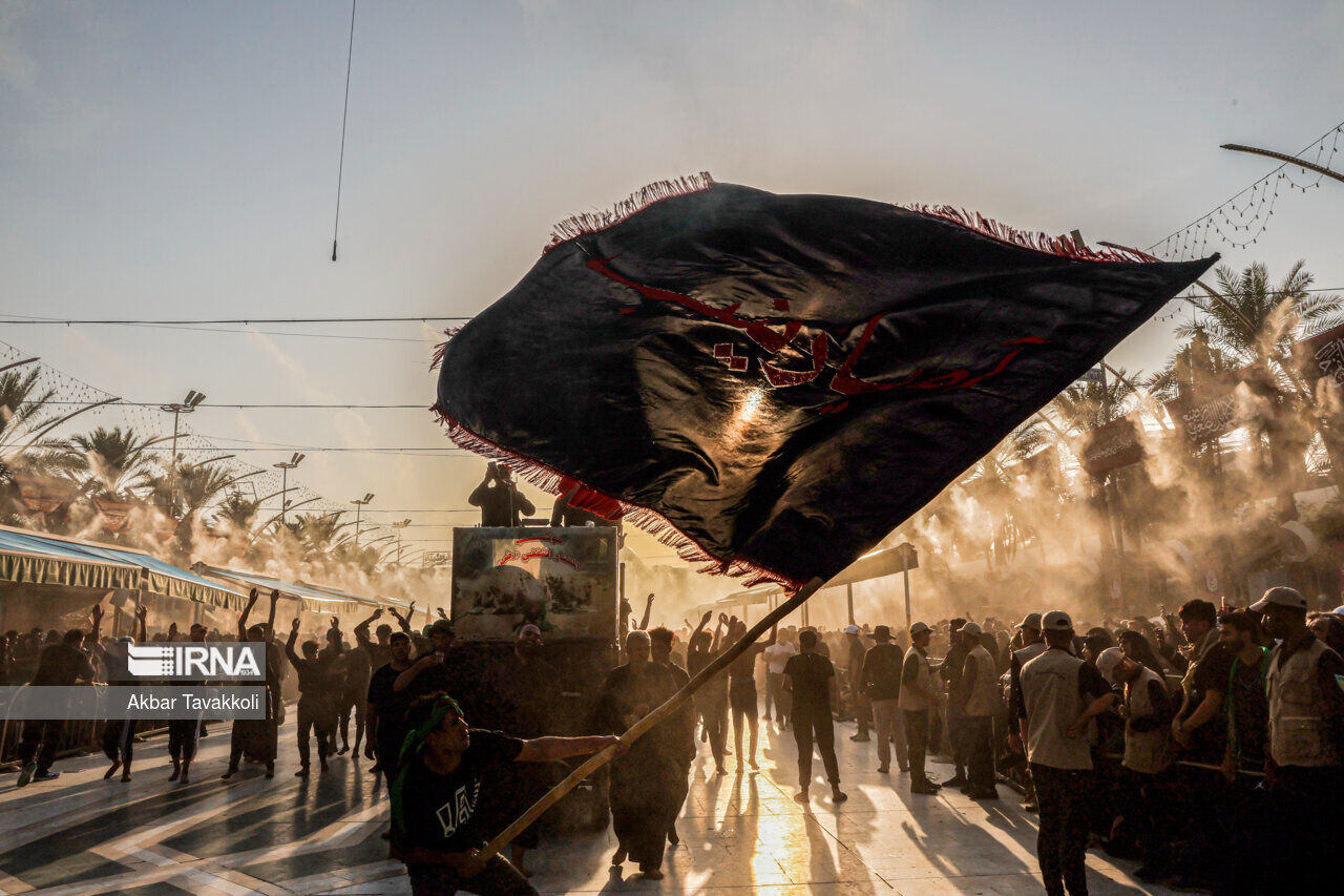 Mourning for Imam Hussain at Arbaeen sunset Mourning for Imam Hussain at Arbaeen sunset