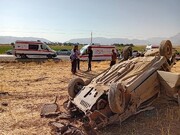 واژگونی خودرو در جاده زنجان پنج مصدوم برجا گذاشت