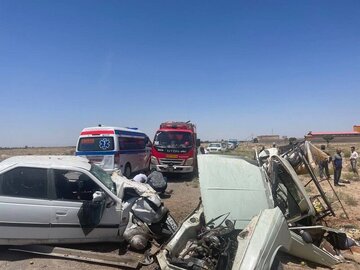 حادثه رانندگی در جاده تیران اصفهان ۲ کشته و ۶ مصدوم برجاگذاشت