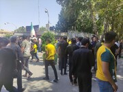 هواداران سپاهان مقابل استانداری اصفهان حضور یافتند +فیلم