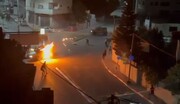 درگیری شبانه جوانان فلسطینی با نظامیان صهیونیست + فیلم