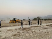 بیش از ۴۰۱ هکتار از اراضی ملی در منطقه پبی سیلو گندم زاهدان رفع تصرف شد
